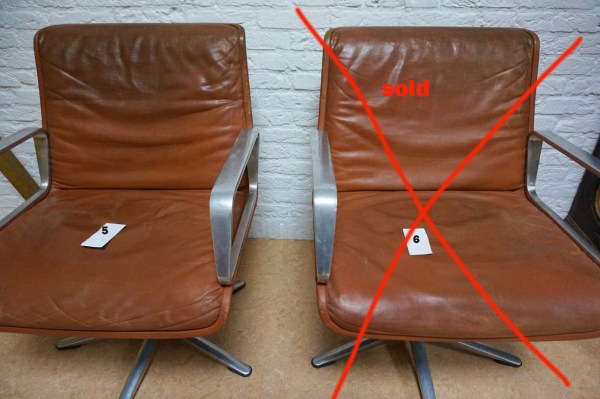 Delta Design 2000 for Wilkhahn chairs, stoelen-cognac -4-5